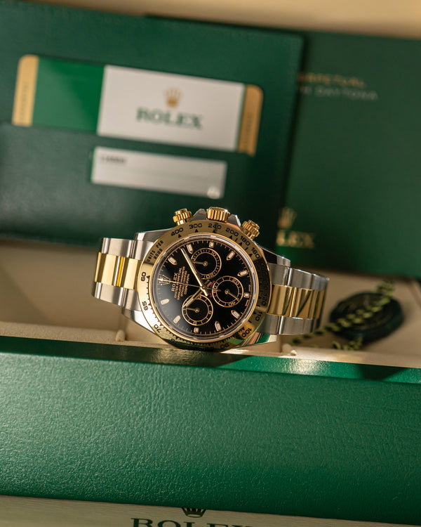 Rolex Watch Cosmograph Daytona 116503 - Steel & Yellow Gold - Black Dial - Full Set - 2020
