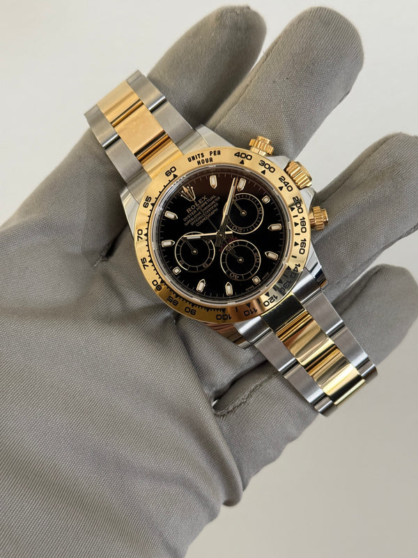 Rolex Watch Cosmograph Daytona 116503 - Steel & Yellow Gold - Black Dial - Full Set - 2020