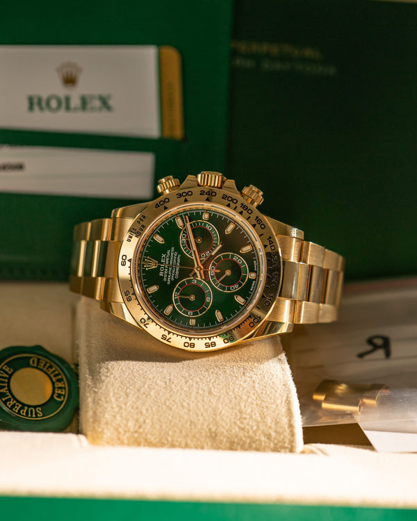 Rolex Watch Cosmograph Daytona 116508 - "John Mayer" Green Dial - Full Set - 2019