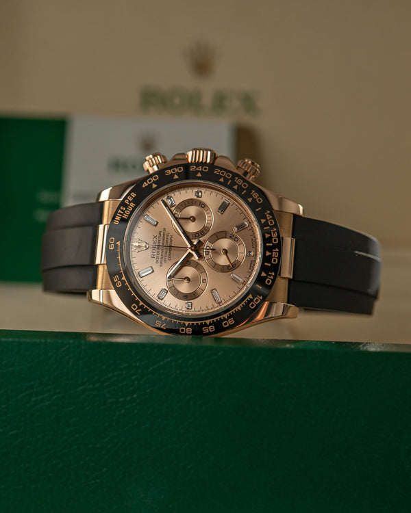 Rolex Watch Cosmograph Daytona 116515LN - Pink Baguette Diamond Dial - Full Set - 2018