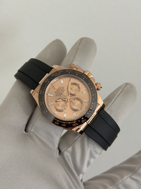 Rolex Watch Cosmograph Daytona 116515LN - Sundust Baguette Diamond Dial - Full Set (2018)