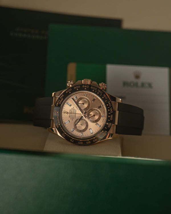 Rolex Watch Cosmograph Daytona 116515LN - Sundust Baguette Diamond Dial - Full Set (2018)