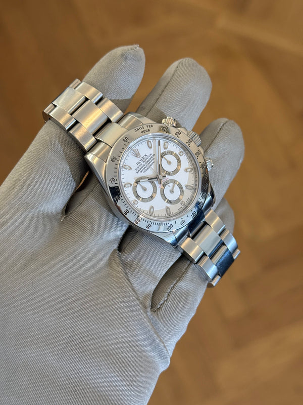 Rolex Watch Cosmograph Daytona 116520 - White Dial - Full Set (2007)
