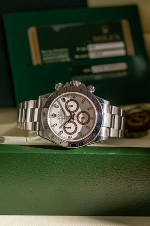 Rolex Watch Cosmograph Daytona 116520 - White Dial - Full Set (2007)
