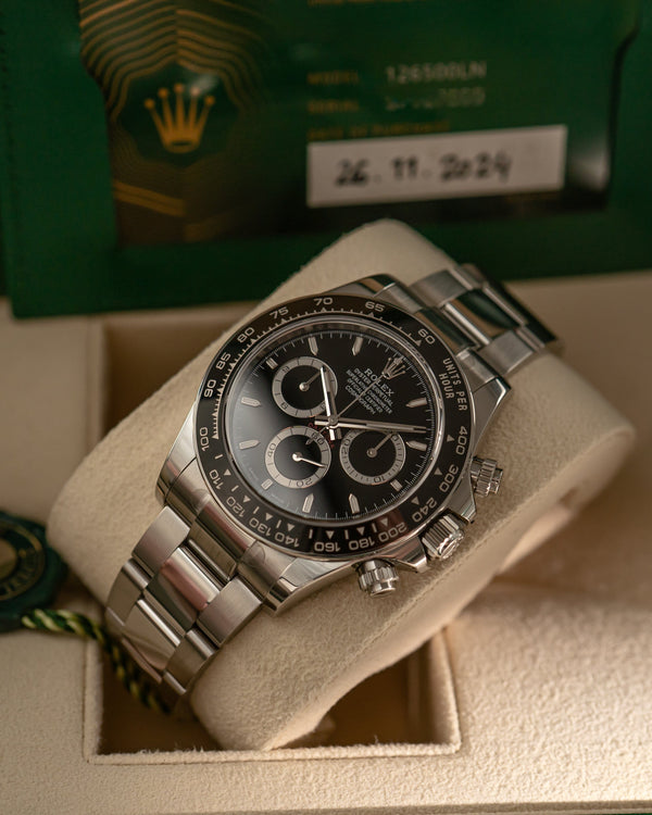Rolex Cosmograph Daytona 126500LN - Black Dial - Full Set (2024)