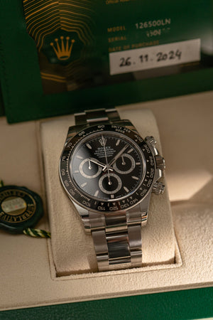 Rolex Cosmograph Daytona 126500LN - Black Dial - Full Set (2024)