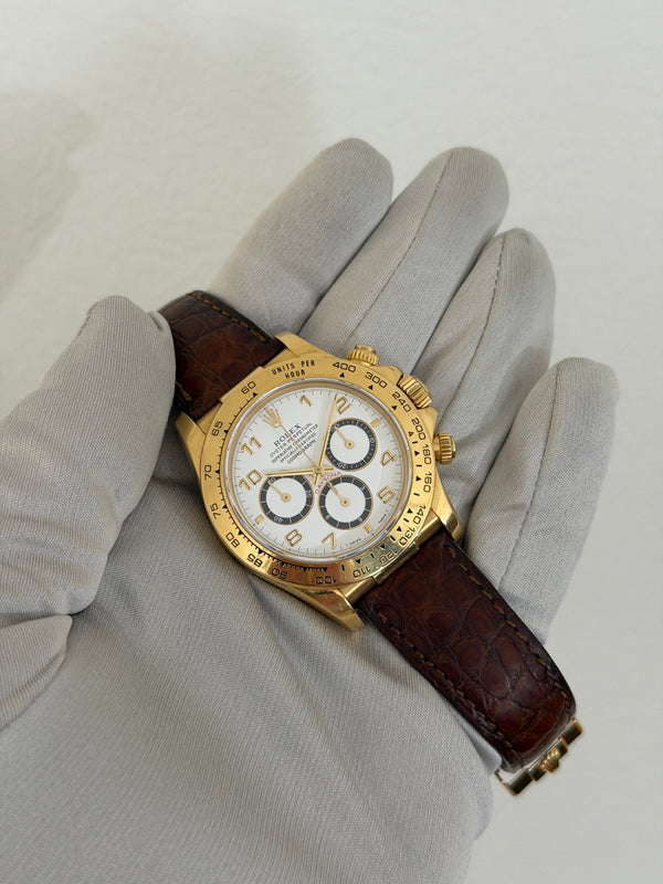 Rolex Watch Cosmograph Daytona 16518 - White Arabic Dial - Watch Only (1990)