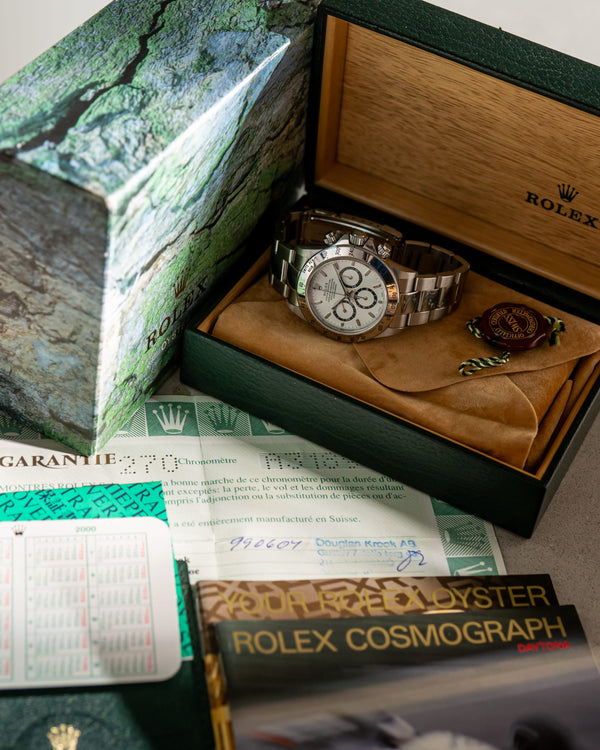 Rolex Watch Cosmograph Daytona "Zenith" 16520 - White Dial - Full Set - 1999