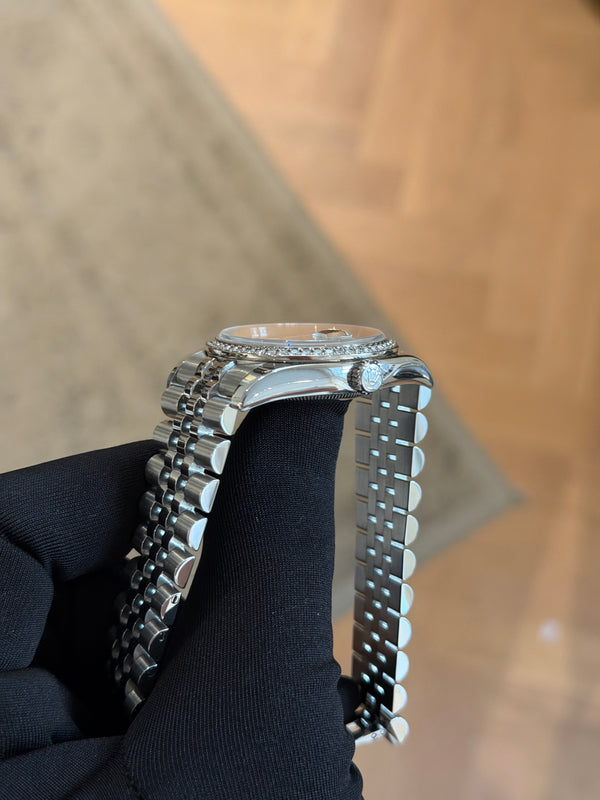 Rolex Datejust 116244 - Floral Dial & Diamond Bezel - Full Set (2010)