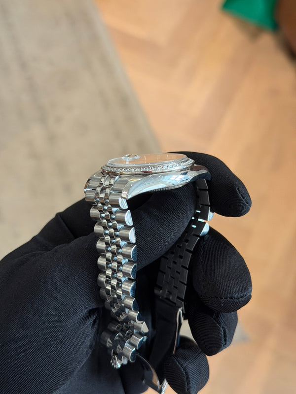 Rolex Datejust 116244 - Floral Dial & Diamond Bezel - Full Set (2010)