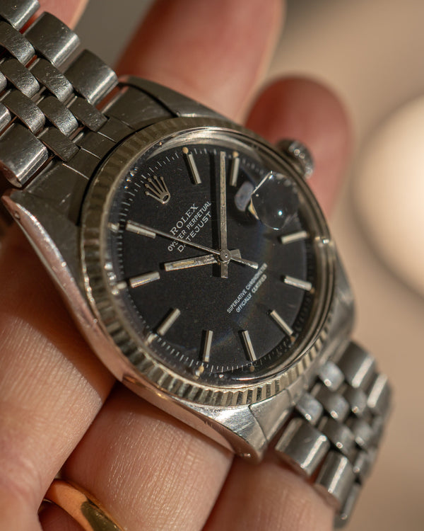 Rolex Datejust 1601 – Black Confetti Dial (ca. 1970)