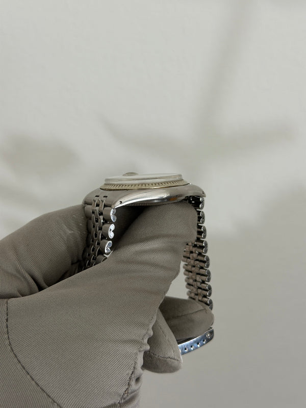 Rolex Watch Datejust 1601 - Silver Dial - White Gold Fluted Bezel - Watch Only - ca. 1973
