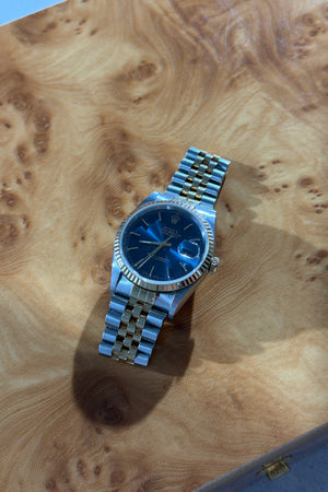 Rolex Watch Datejust 16233 - Blue Dial - Steel/Yellow Gold - Watch Only - 1996
