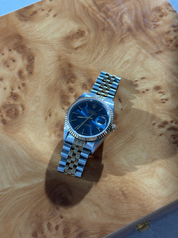 Rolex Watch Datejust 16233 - Blue Dial - Steel/Yellow Gold - Watch Only - 1996
