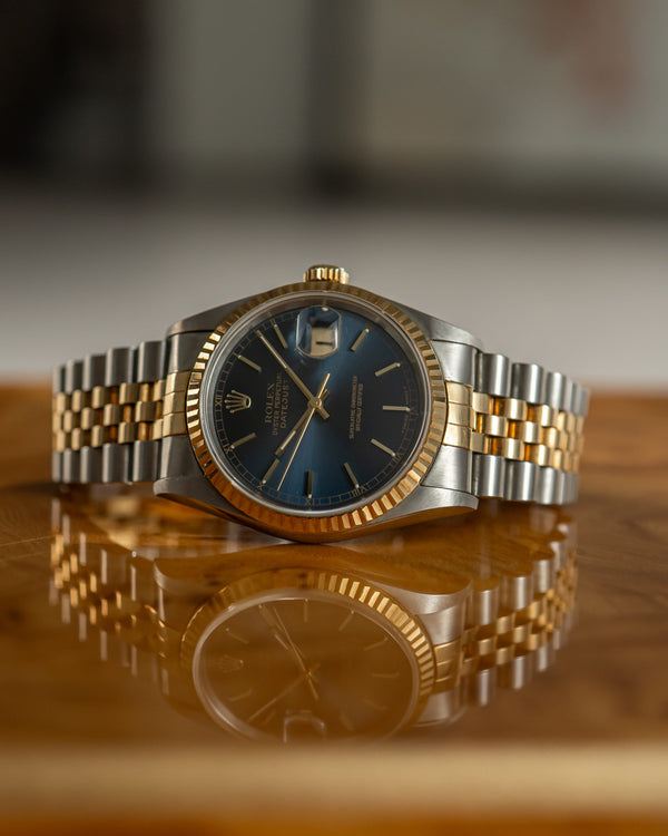 Rolex Watch Datejust 16233 - Blue Dial - Steel/Yellow Gold - Watch Only - 1996