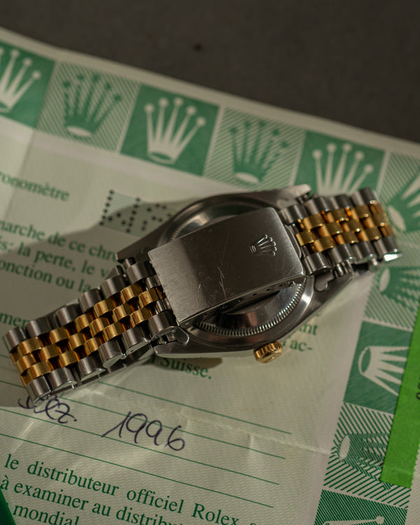 Rolex Datejust 16233 - Blue Vignette Diamond Dial - Box & Papers (1996)