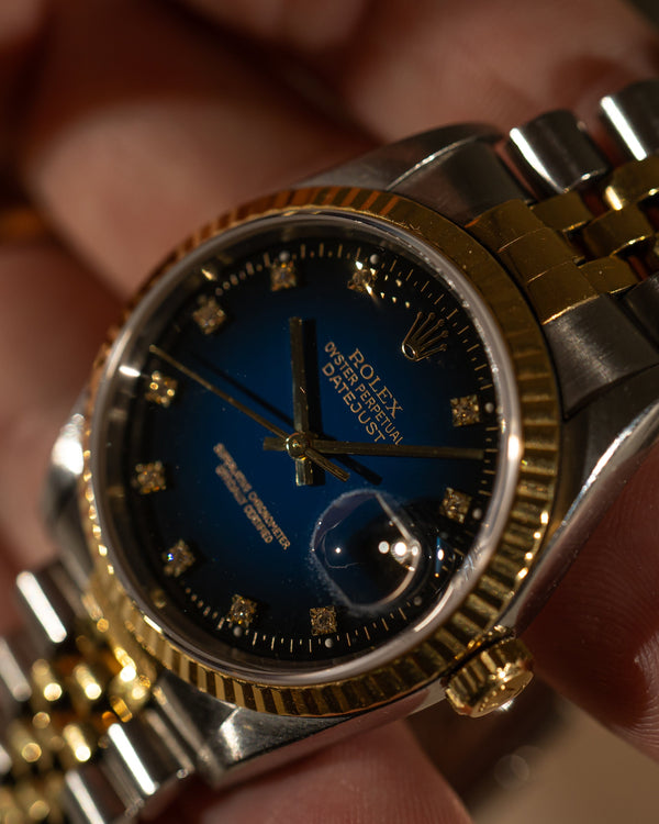 Rolex Datejust 16233 – Blue Vignette Diamond Dial (ca. 1993)