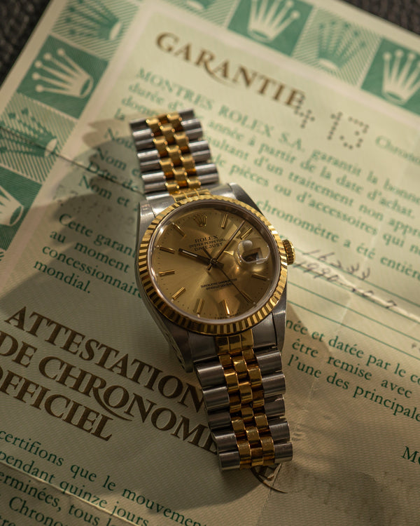 Rolex Datejust 16233 - Champagne Dial - With Papers (1990)