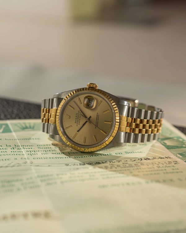 Rolex Datejust 16233 - Champagne Dial - With Papers (1990)