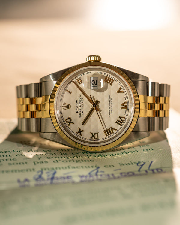 Rolex Datejust 16233 – Pyramid Dial – With Papers (1991)
