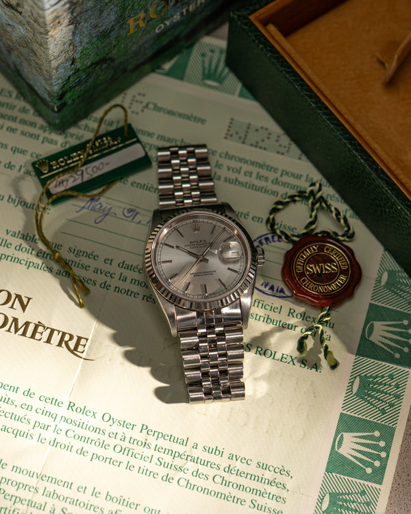 Rolex Watch Datejust 16234 - Silver Dial - Full Set - 1996