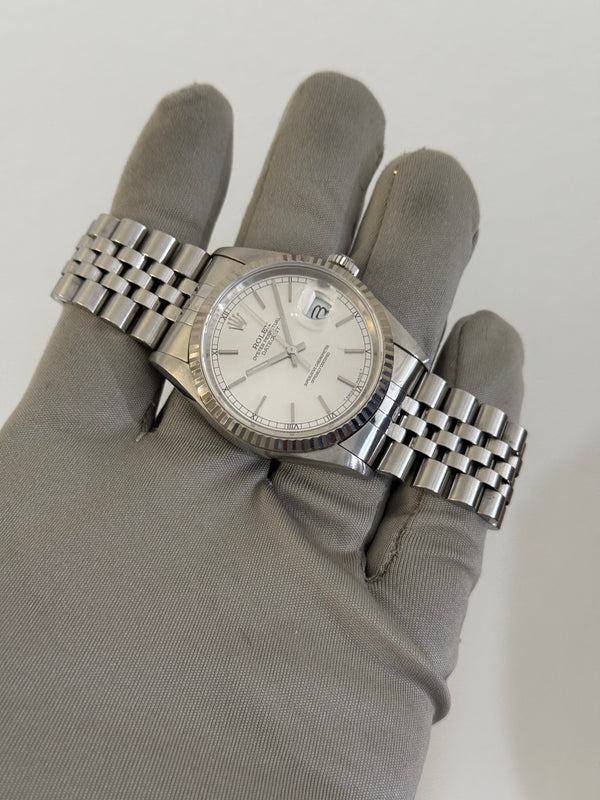 Rolex Watch Datejust 16234 - Silver Dial - Full Set - 1996