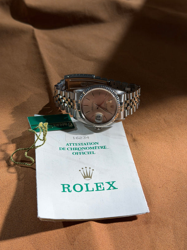 Rolex Watch Datejust 16234 - Silver Stick Dial - Papers & Serial Tag - 1995