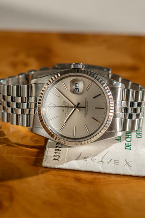 Rolex Watch Datejust 16234 - Silver Stick Dial - Watch Only - 1992