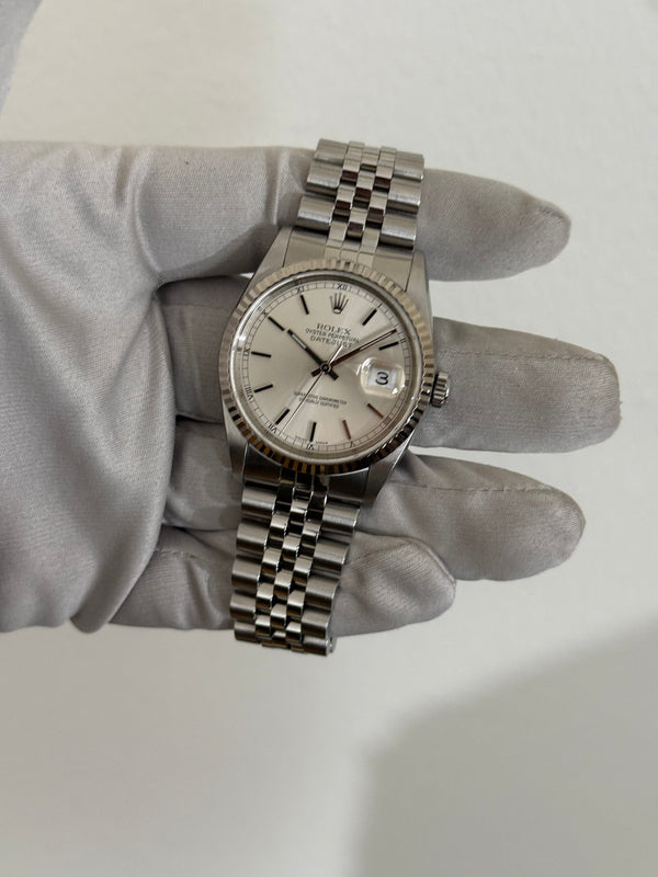 Rolex Watch Datejust 16234 - Silver Stick Dial - Watch Only (2001)