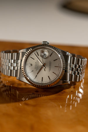 Rolex Watch Datejust 16234 - Silver Stick Dial - Watch Only (2001)