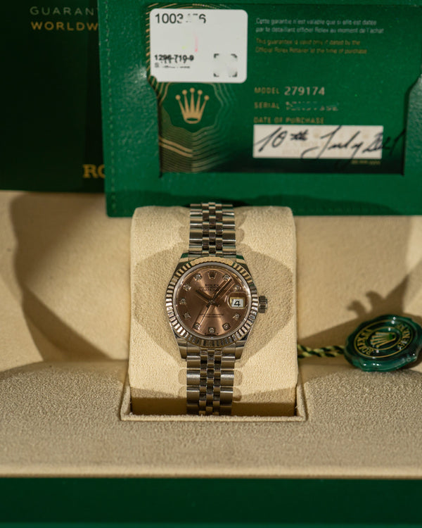 Rolex Datejust 28 279174 - Pink Diamond Dial - Full Set (2021)