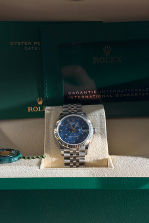 Rolex Watch Datejust 31 278274 - Blue Floral Diamond Dial - Jubilee - Full Set (2024)