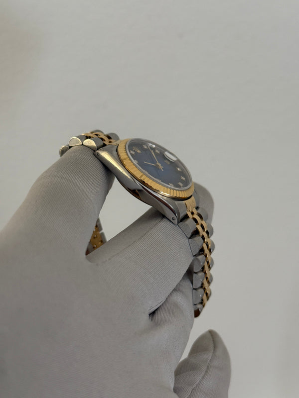 Rolex Watch Datejust 31 68273 - Blue Vignette Diamond Dial - Two-Tone - Papers Only - 1994