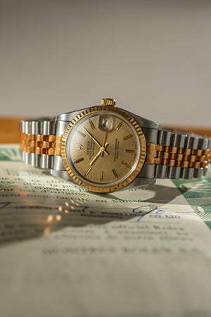 Rolex Watch Datejust 31 68273 - Champagne Dial - Papers - 1990