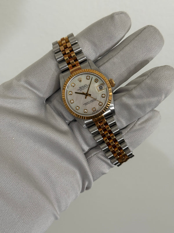 Rolex Watch Datejust 31 68273 - Mother of Pearl Diamond Dial - Watch Only - 1995