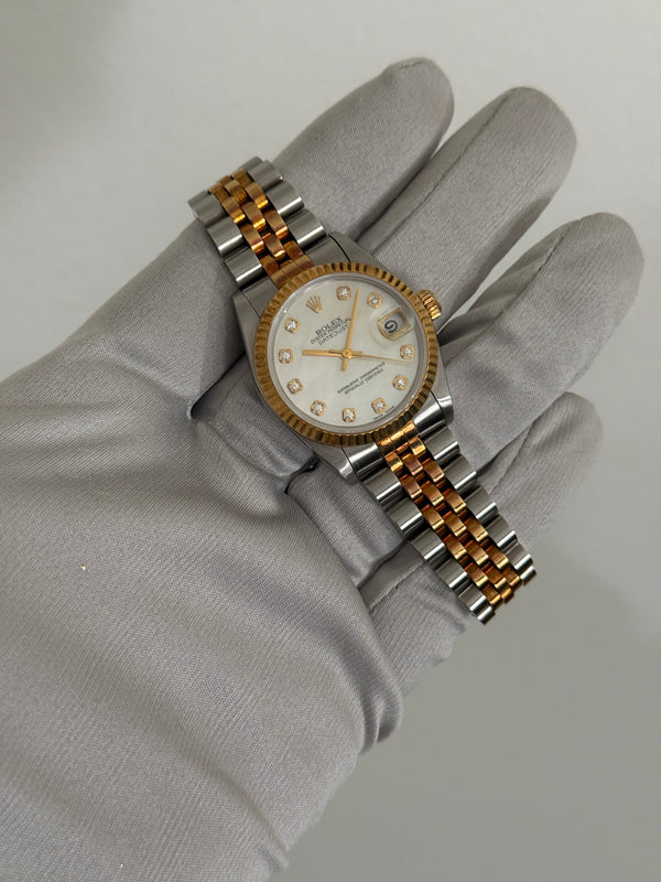 Rolex Watch Datejust 31 68273 - Mother of Pearl Diamond Dial - Watch Only - 1995