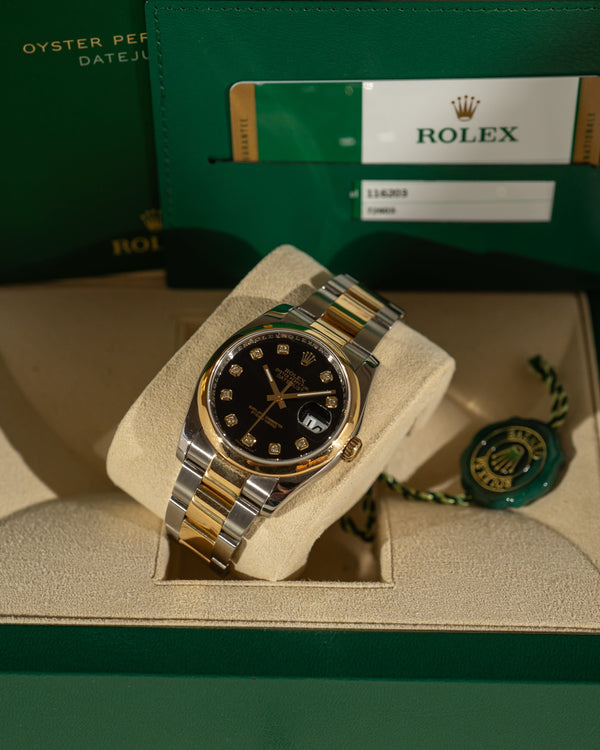 Rolex Datejust 36 116203 – Black Diamond Dial – Full Set (2015)