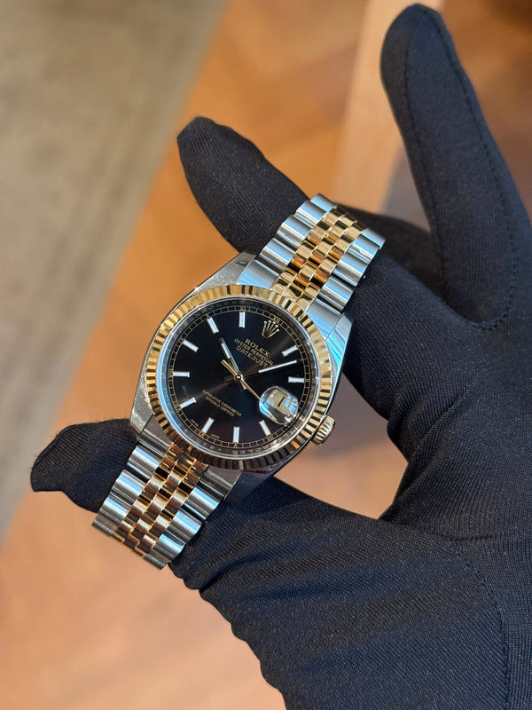 Rolex Watch Datejust 36 116233 - Black Dial - Two-Tone - Full Set - 2010