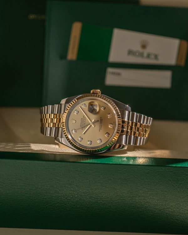 Rolex Watch Datejust 36 116233 - Champagne Diamond Dial - Box & Papers (2018)