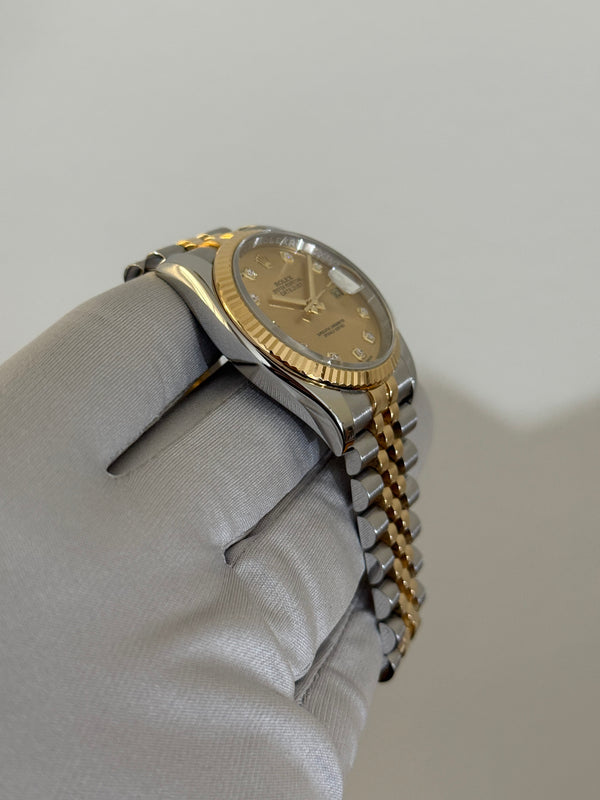 Rolex Watch Datejust 36 116233 - Champagne Diamond Dial - Box & Papers (2018)