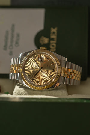 Rolex Watch Datejust 36 116233 - Champagne Sunbeam Dial - Full Set - 2007