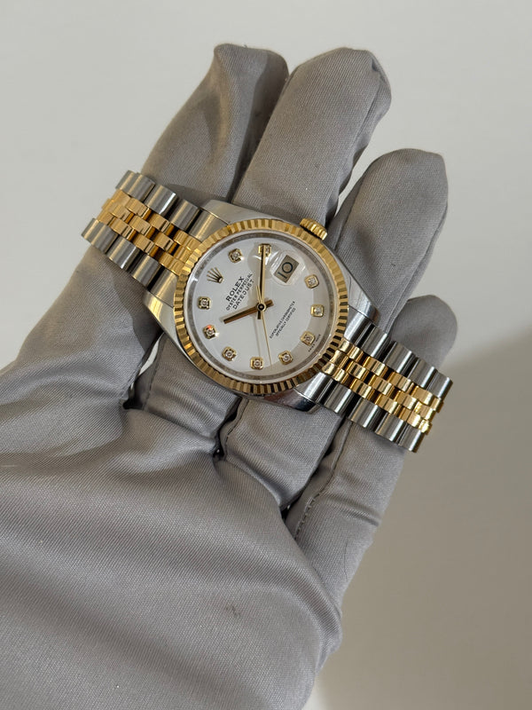 Rolex Watch Datejust 36 116233 - White Diamond Dial - Card Only - 2009