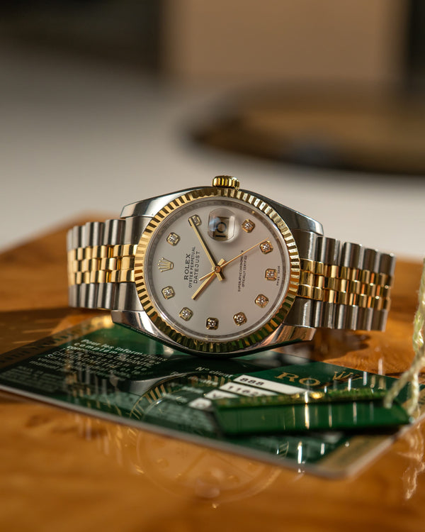 Rolex Watch Datejust 36 116233 - White Diamond Dial - Card Only - 2009