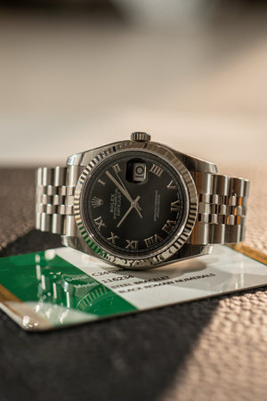 Rolex Datejust 36 116234 - Black Roman Dial - Unworn - With Card (2018)