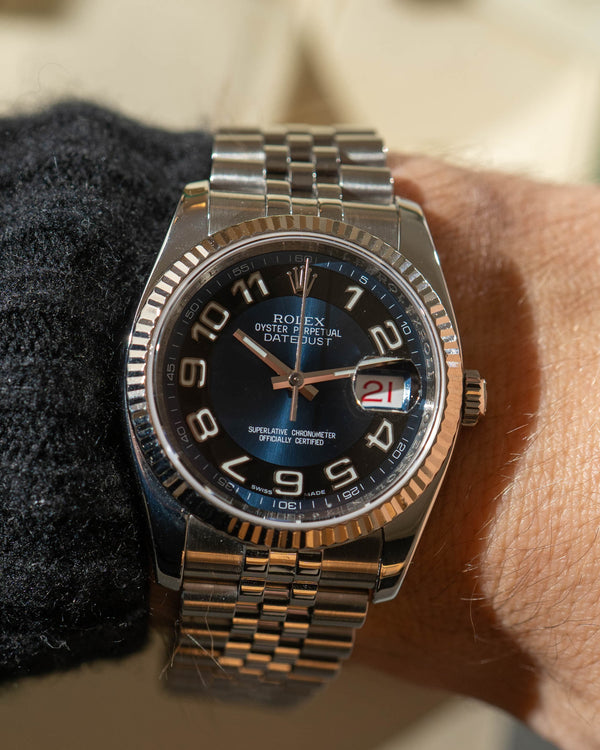 Rolex Datejust 36 116234 - Blue Arabic Dial - Jubilee - Box (2007)