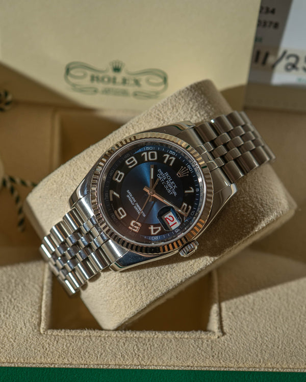 Rolex Datejust 36 116234 - Blue Arabic Dial - Jubilee - Box (2007)