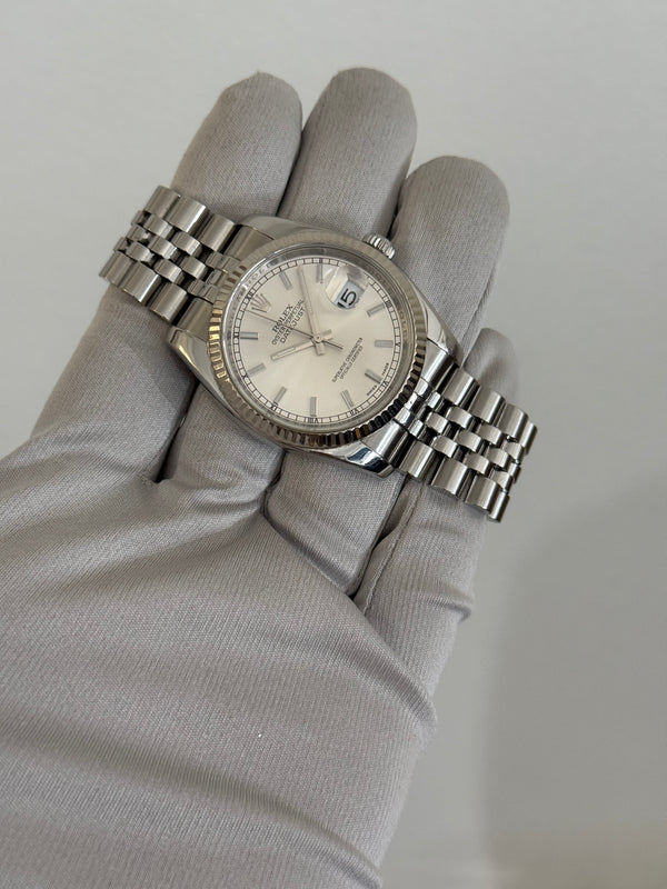 Rolex Watch Datejust 36 116234 - Silver Dial - Box & Card - 2008