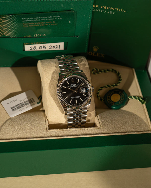 Rolex Datejust 36 126234 – Black Dial – Full Set (2021)