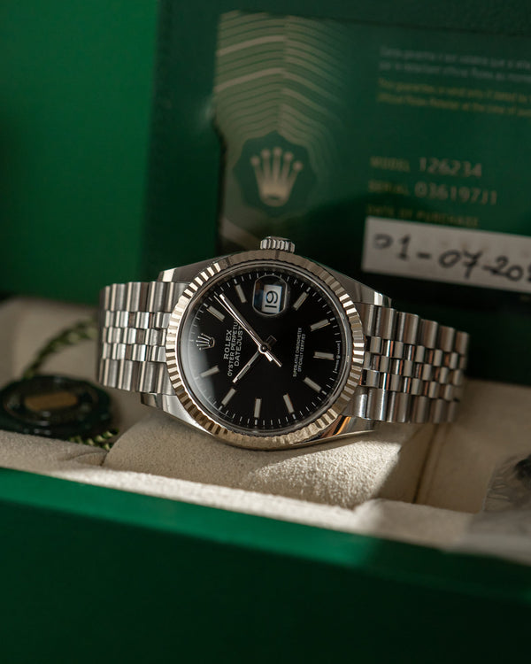 Rolex Watch Datejust 36 126234 - Black Dial - Full Set - 2021