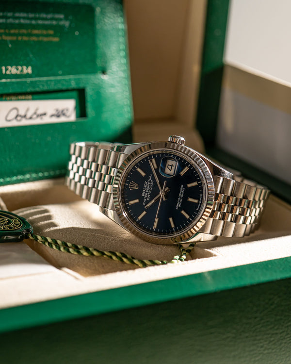 Rolex Watch Datejust 36 126234 - Blue Dial - Full Set - 2021